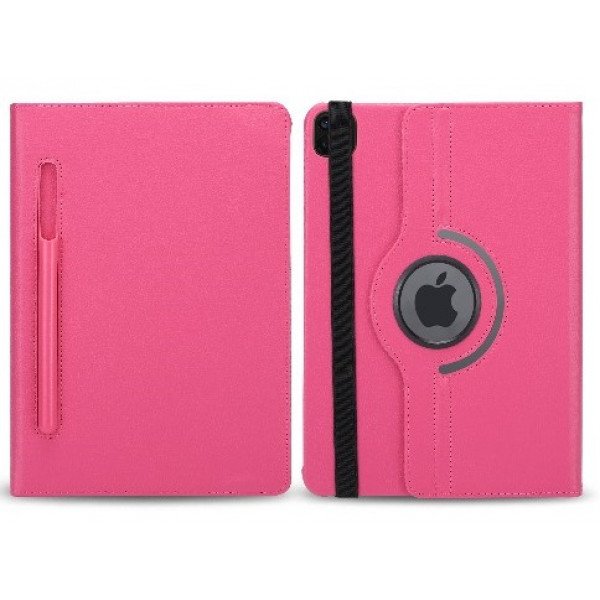 Wholesale Leather-Cover-Stand-Case-With-Stylus-Pen-Slot for iPad Air 4, iPad Pro 11 (2022 / 2021 / 2020) (Pink)
